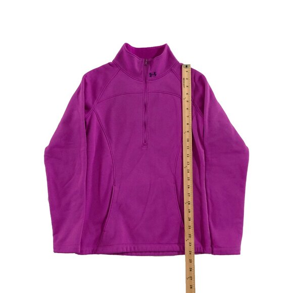 Under Armour Sweater Womens Size XS Fuschia Half Zip Pullover Fleece Semi Fitted - Picture 3 of 7